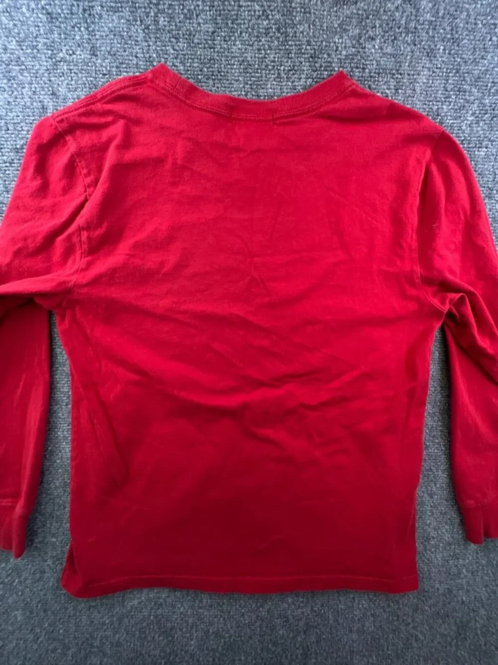 Polo Ralph Lauren Boys Large 14-16 Red Long Sleeve T Shirt Crew Neck Cotton